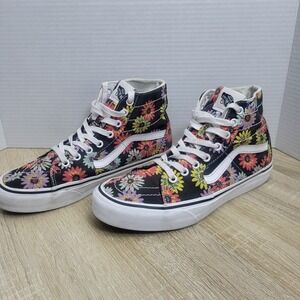VANS Off The Wall Sk8-Hi Tapered High Top Peace Floral Unisex Size M 8 W 9.5